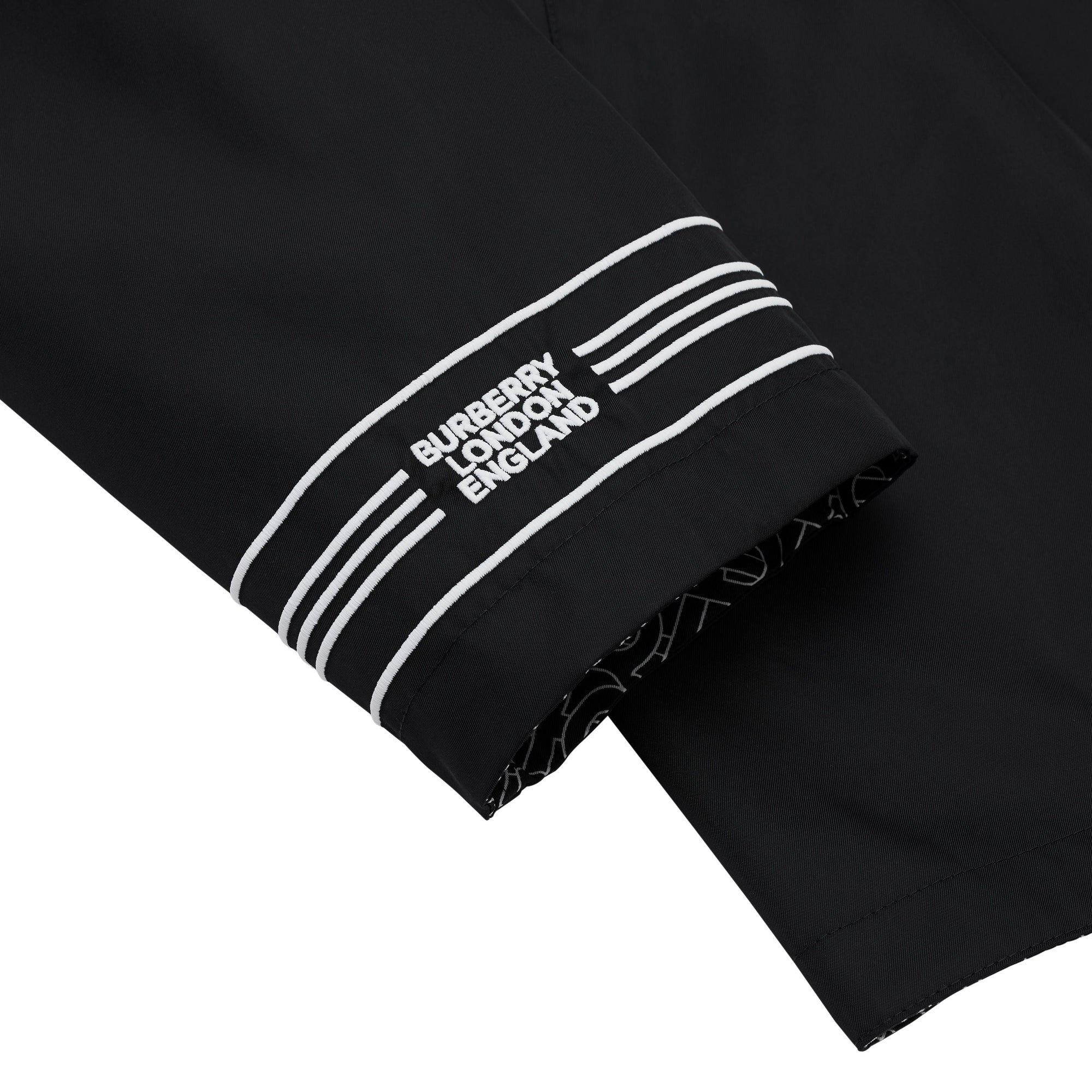 BLACK/WHITE IP PATTE Veste à capuche réversible en ECONYL® avec Monogram