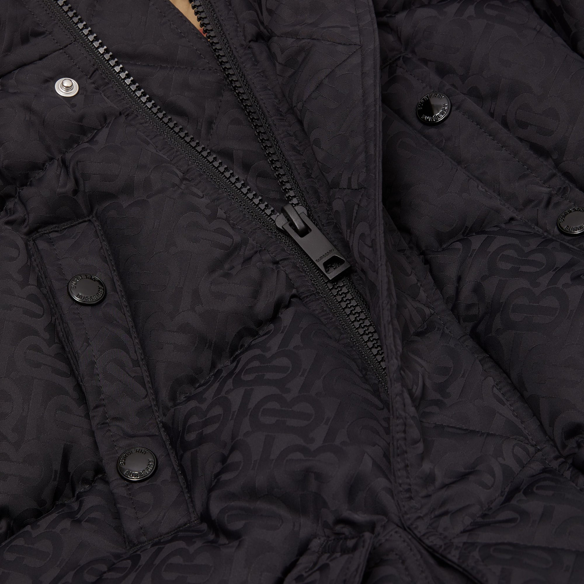 BLACK Doudoune en jacquard Monogram avec capuche amovible