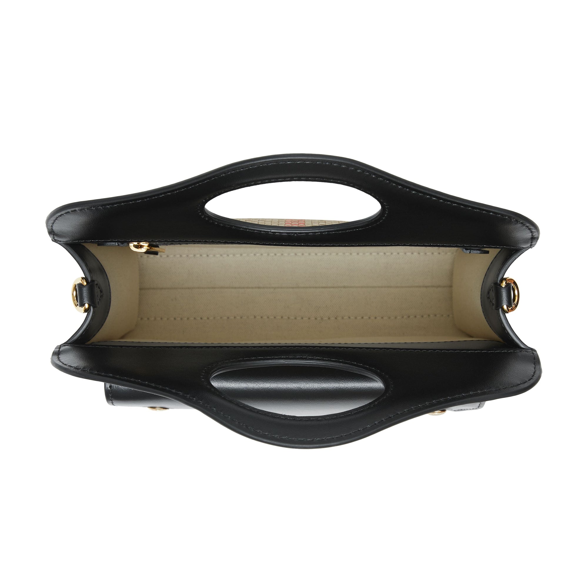 Mini sac Pocket en cuir tressé - Beige d'Archive & Noir
