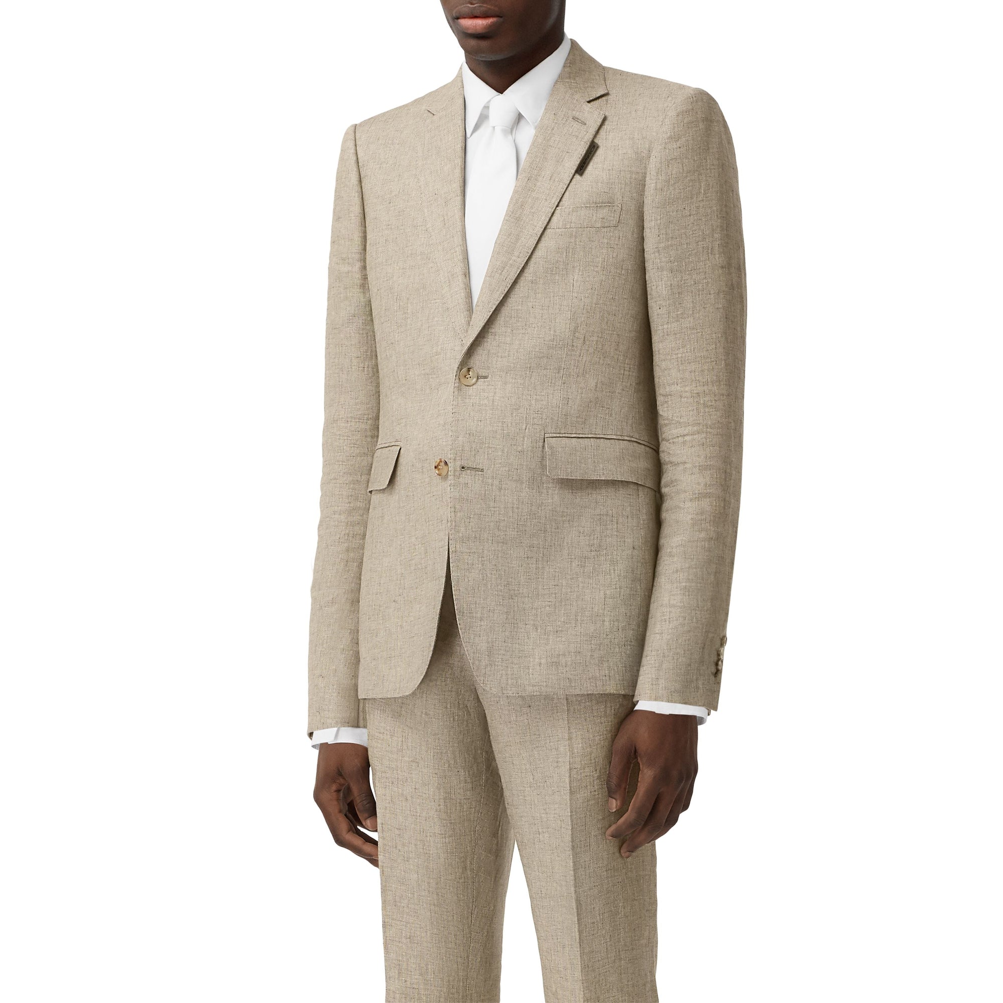Veste de costume classique en lin - Camaïeu de marron cèdre