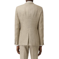 Veste de costume classique en lin - Camaïeu de marron cèdre