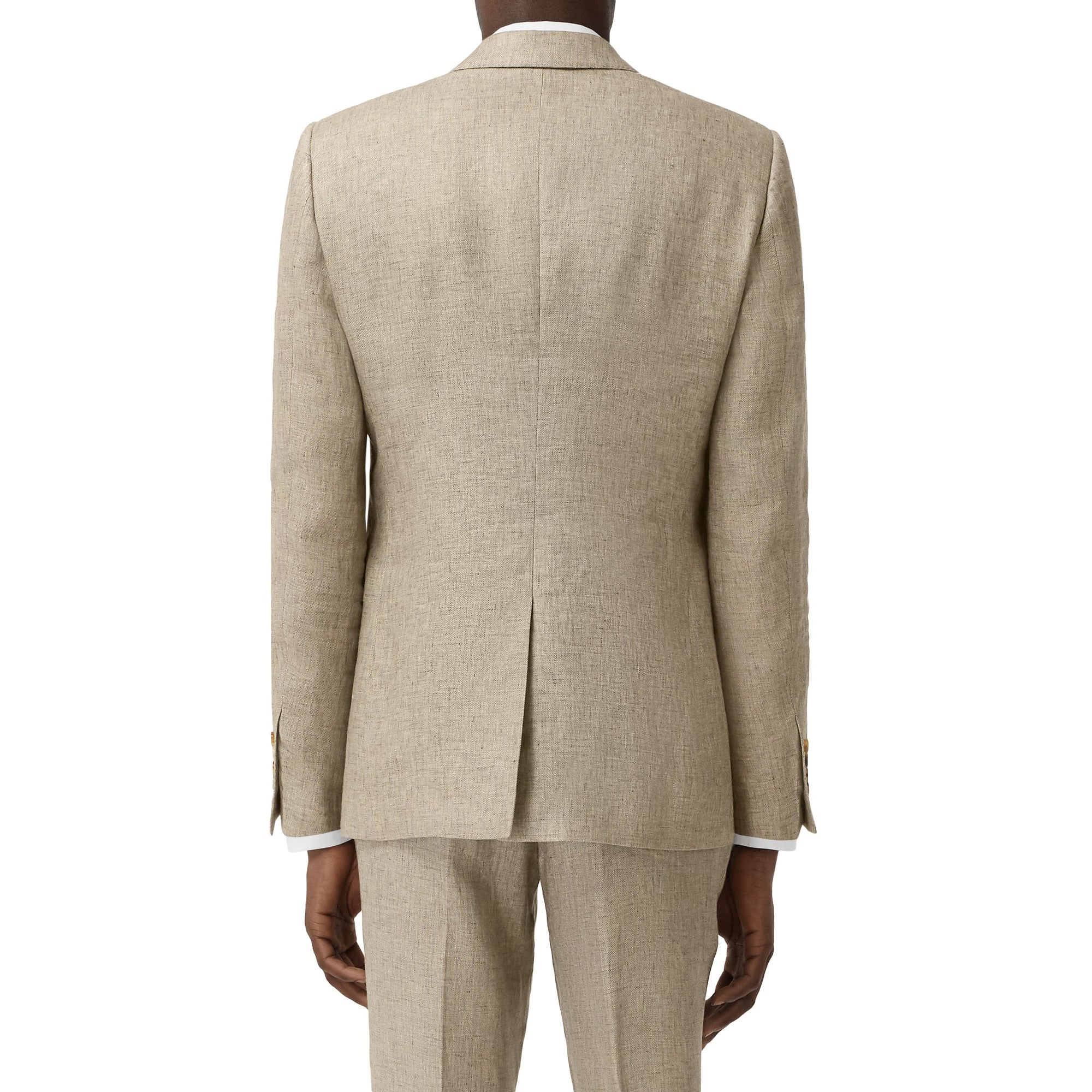 Veste de costume classique en lin - Camaïeu de marron cèdre