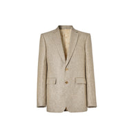 Veste de costume classique en lin - Camaïeu de marron cèdre