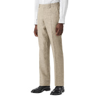 Pantalon de costume classique en lin - Camaïeu de marron cèdre