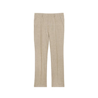 Pantalon de costume classique en lin - Camaïeu de marron cèdre