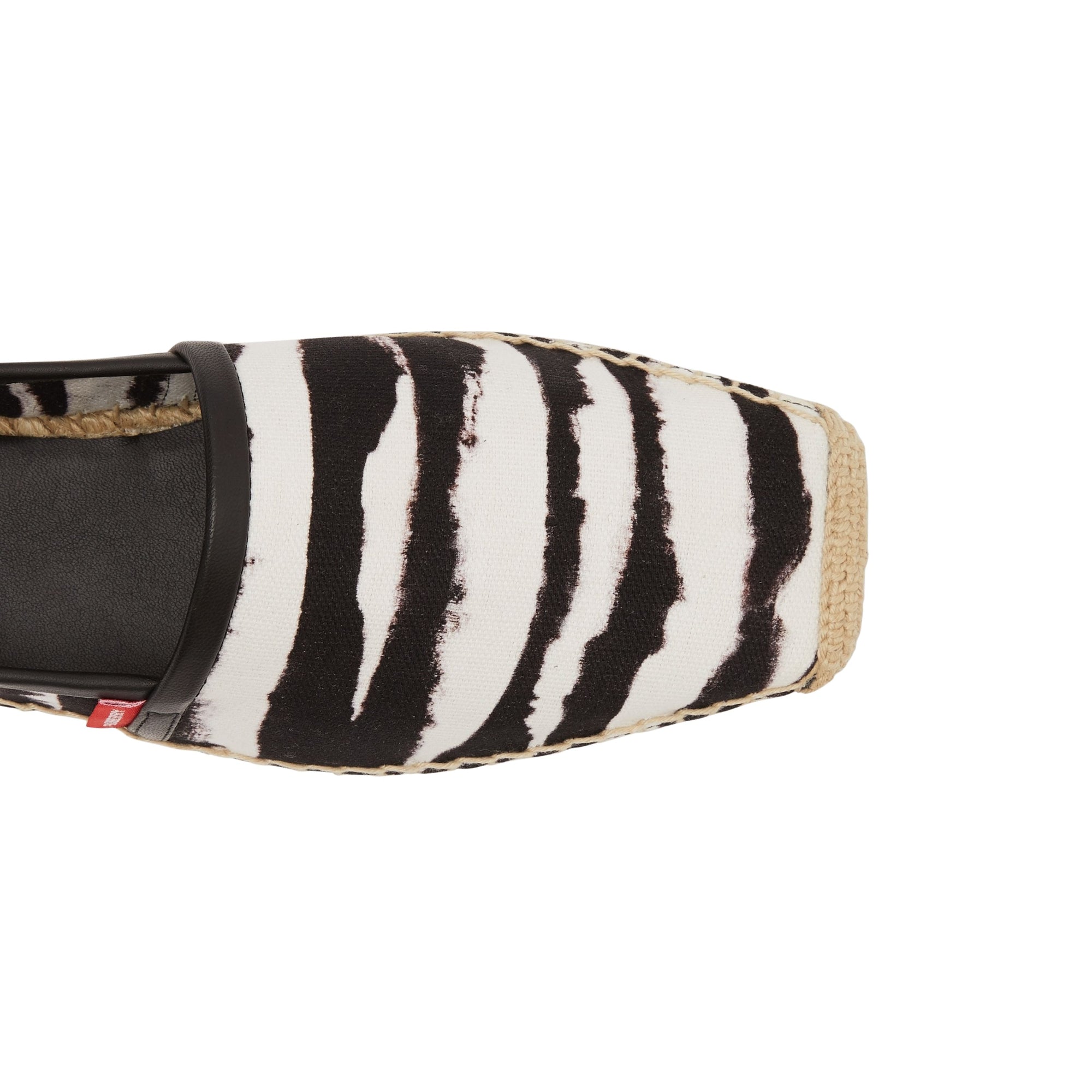 Espadrilles en toile de coton à imprimé aquarelle - Noir & blanc