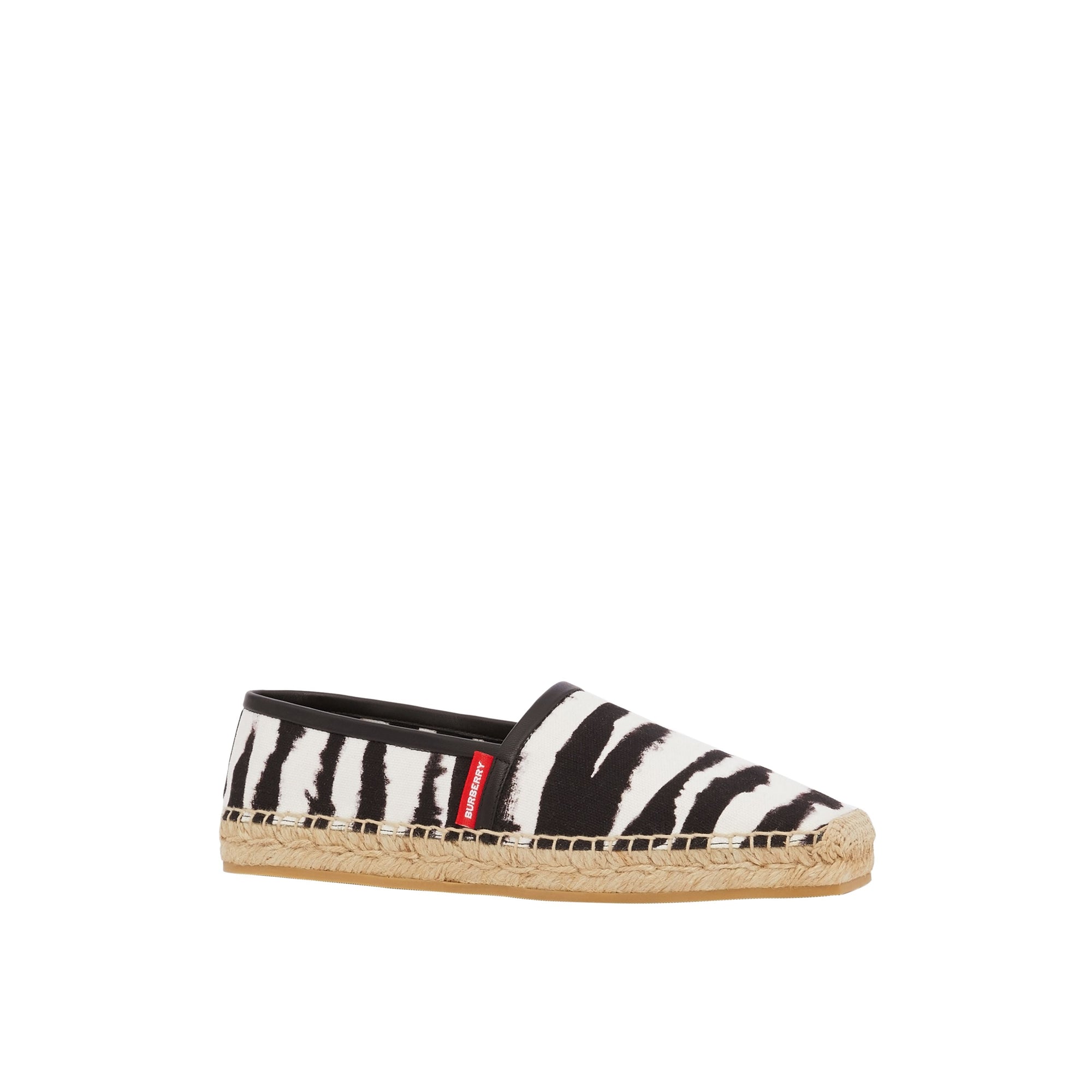 Espadrilles en toile de coton à imprimé aquarelle - Noir & blanc