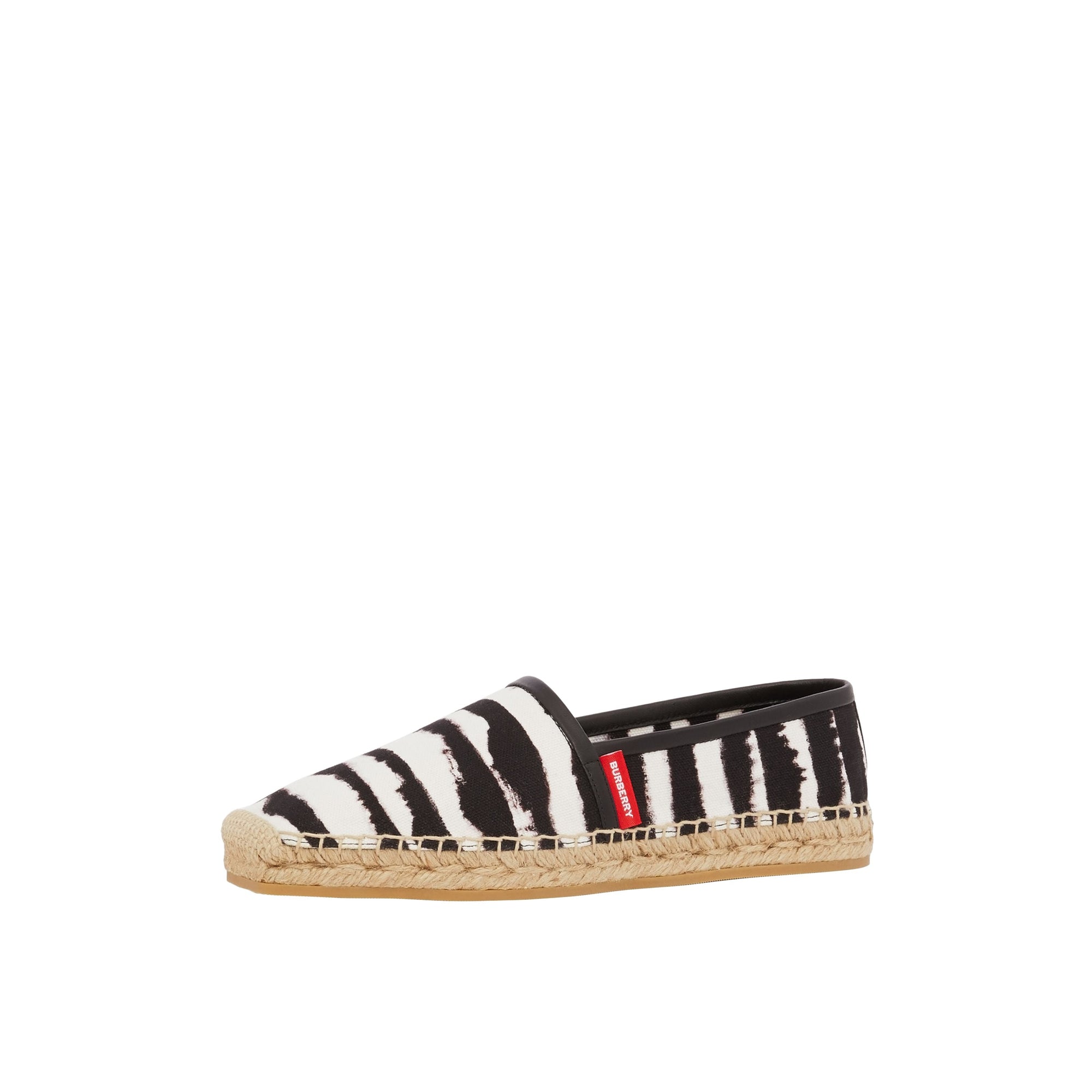 Espadrilles en toile de coton à imprimé aquarelle - Noir & blanc