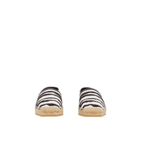 Espadrilles en toile de coton à imprimé aquarelle - Noir & blanc