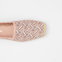 TB MONOGRAM Espadrilles en toile de coton Monogram
