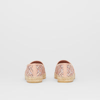TB MONOGRAM Espadrilles en toile de coton Monogram