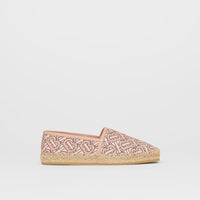 TB MONOGRAM Espadrilles en toile de coton Monogram