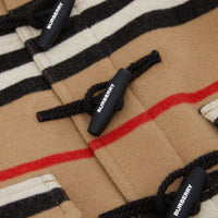 ARCHIVE BEIGE IP S Duffle-coat en laine double face à rayures iconiques
