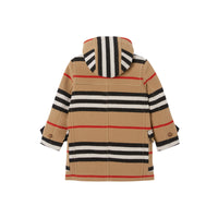 ARCHIVE BEIGE IP S Duffle-coat en laine double face à rayures iconiques