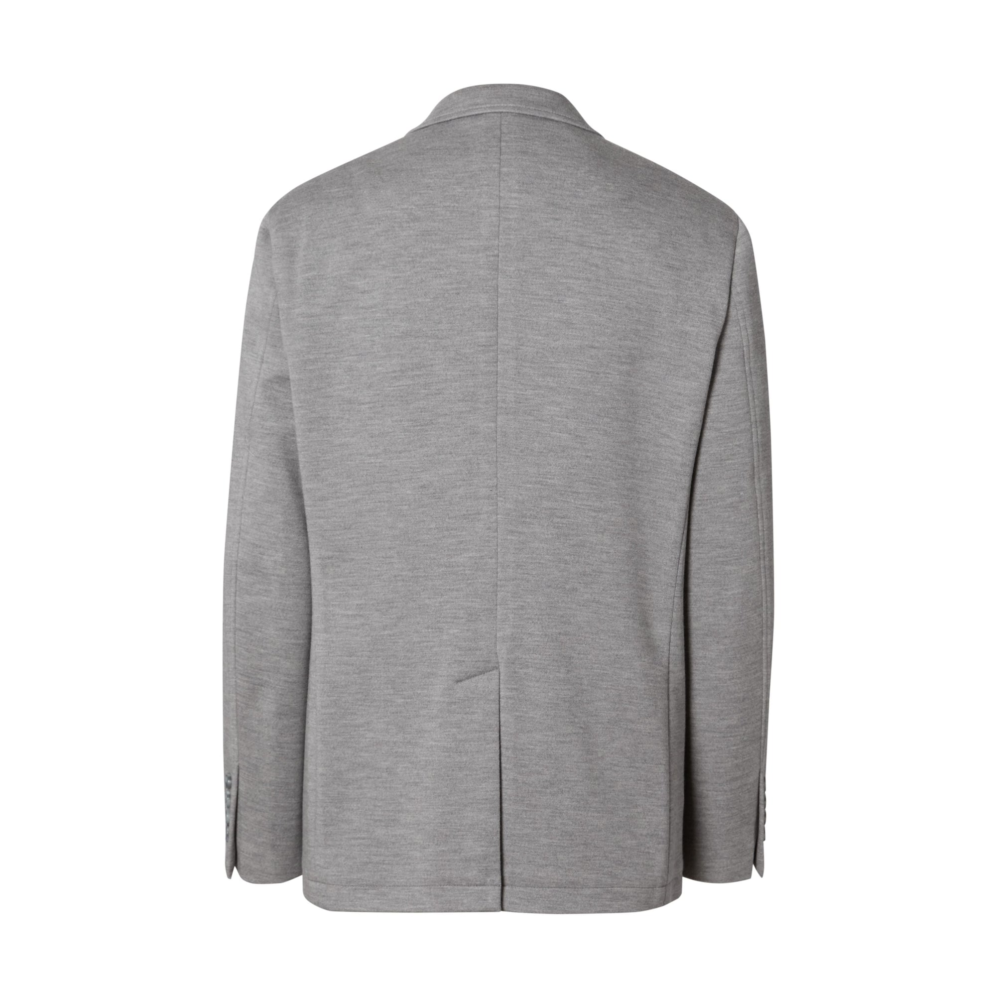 Veste de costume casual en jersey de laine - Gris nuage