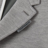 Veste de costume casual en jersey de laine - Gris nuage