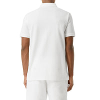 Polo en coton à imprimé cygne - Blanc