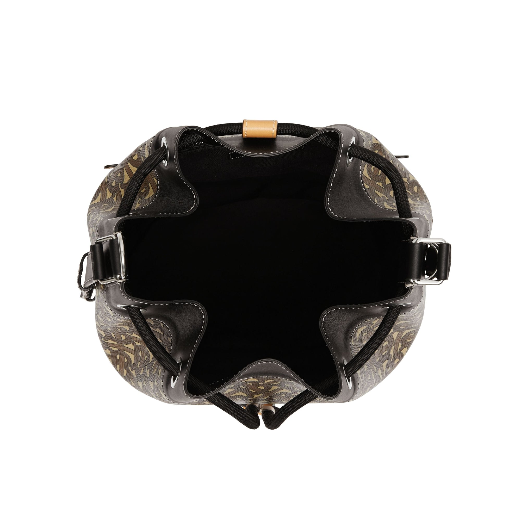 BRIDLE BROWN NS Cabas avec cordon de serrage en toile écologique Monogram et cuir