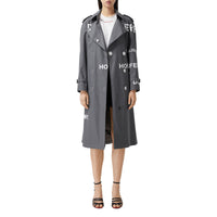 Trench en gabardine de coton Horseferry - Gris moyen