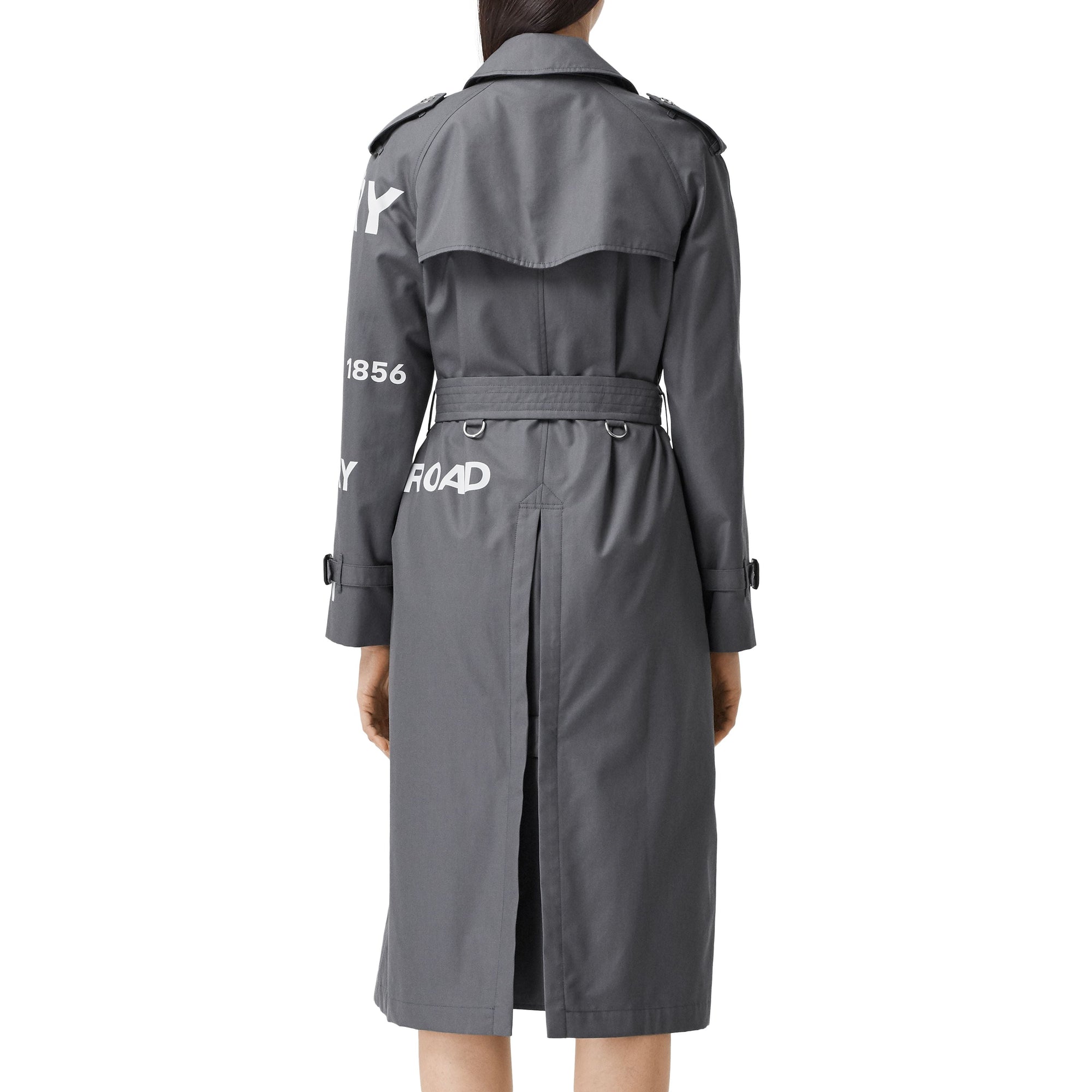 Trench en gabardine de coton Horseferry - Gris moyen