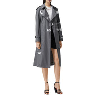 Trench en gabardine de coton Horseferry - Gris moyen