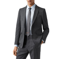 DARK GREY Cravate classique en soie Monogram avec rayures iconiques