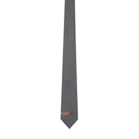 DARK GREY Cravate classique en soie Monogram avec rayures iconiques
