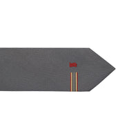 DARK GREY Cravate classique en soie Monogram avec rayures iconiques