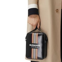 BLACK Sac à bandoulière avec logo et rayures iconiques