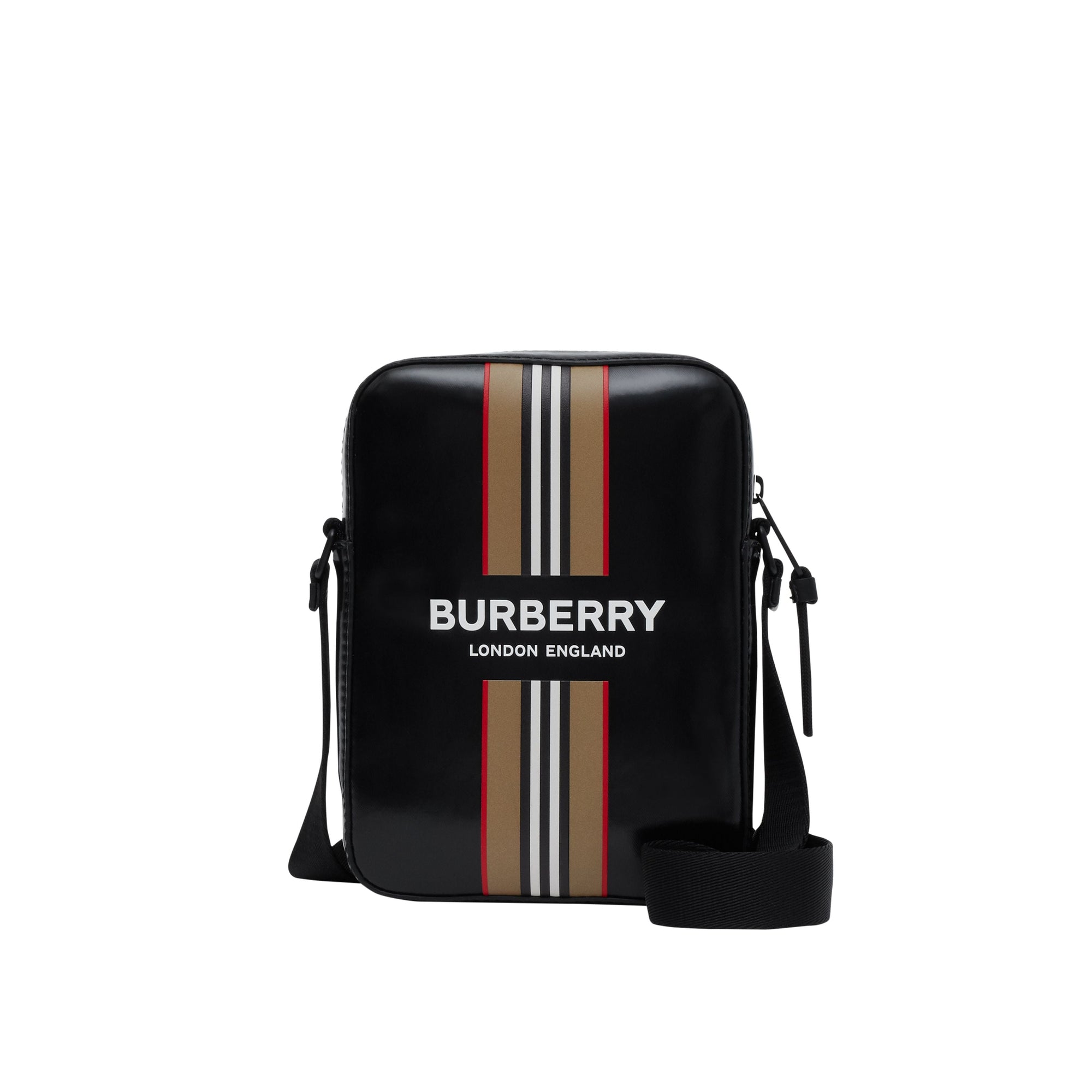 BLACK Sac à bandoulière avec logo et rayures iconiques