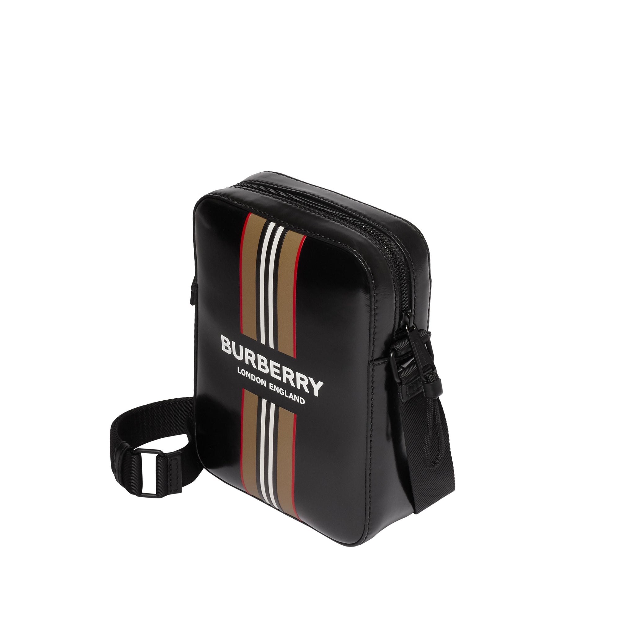 BLACK Sac à bandoulière avec logo et rayures iconiques