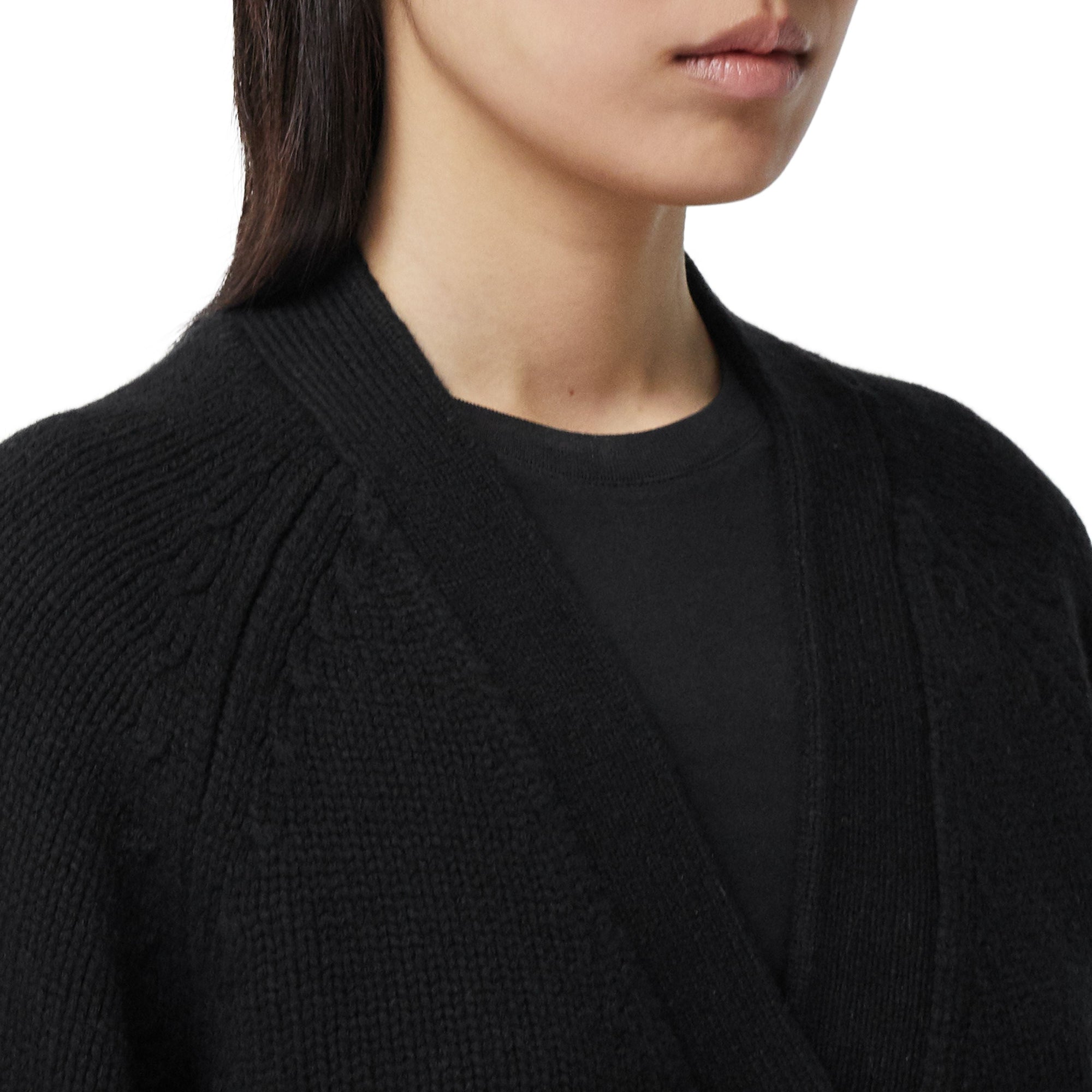 BLACK Cardigan en laine et cachemire avec écusson en intarsia