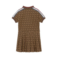 BRIDLE BROWN IP PTTN Robe polo en coton rayée Monogram