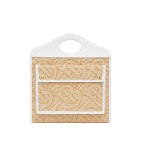 Sac Pocket moyen en raphia et cuir - Naturel