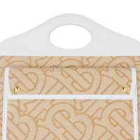 Sac Pocket moyen en raphia et cuir - Naturel