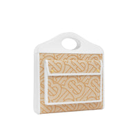 Sac Pocket moyen en raphia et cuir - Naturel