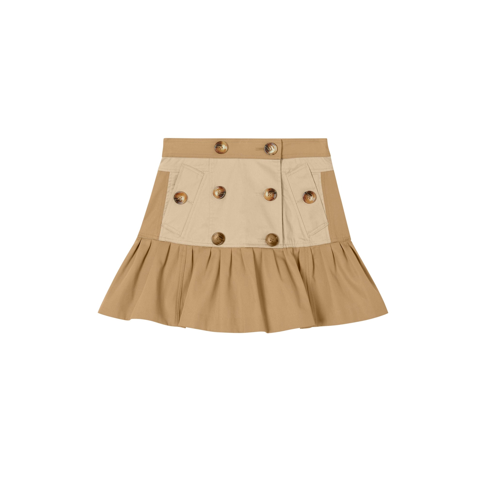 HONEY Jupe trench froncée en sergé de coton