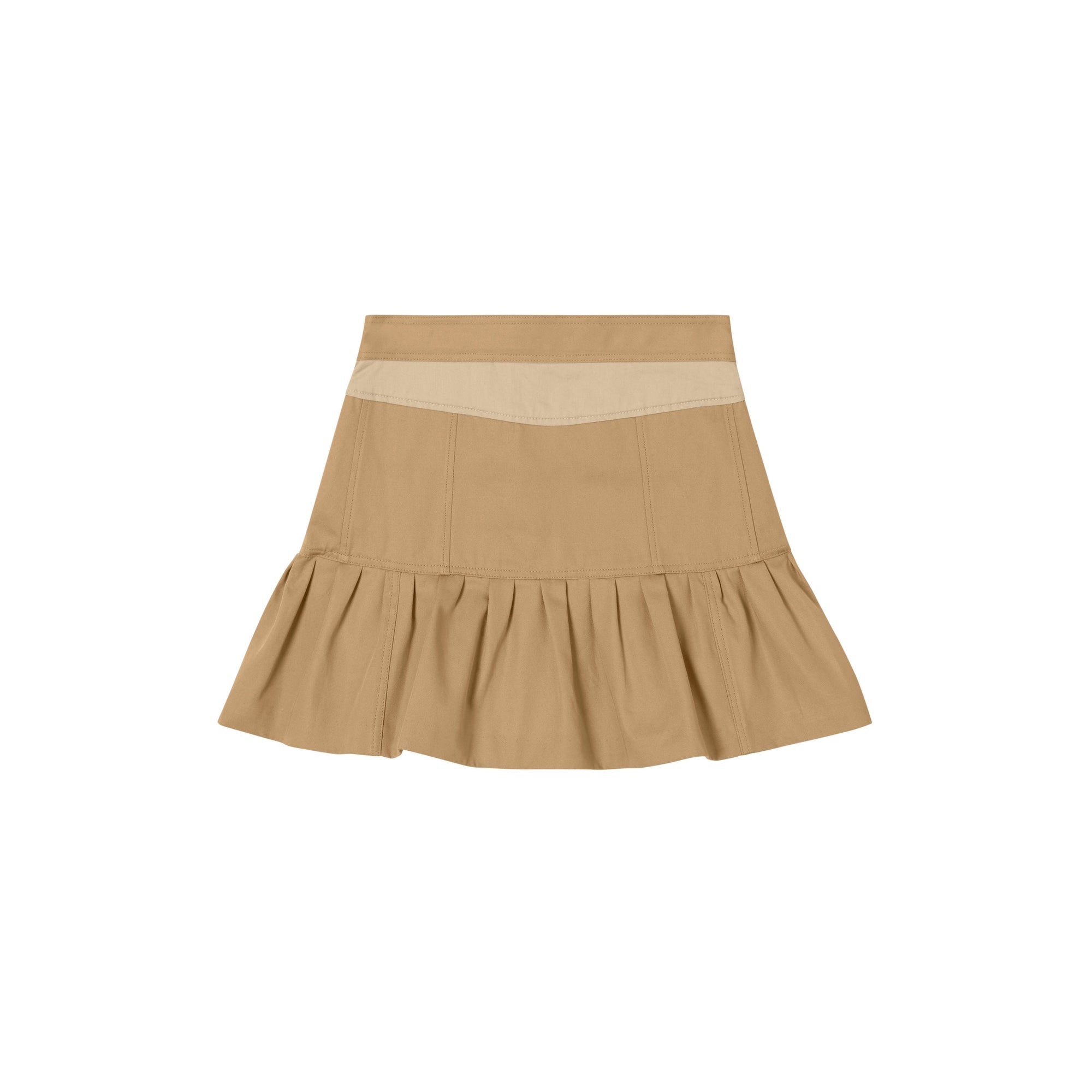 HONEY Jupe trench froncée en sergé de coton