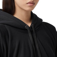 BLACK Hoodie oversize froncé en coton avec coordonnées géographiques