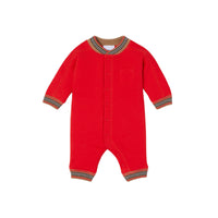 BRIGHT RED Combinaison en coton avec rayures iconiques