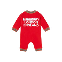 BRIGHT RED Combinaison en coton avec rayures iconiques