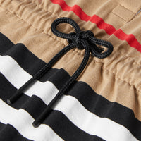 ARCHIVE BEIGE IP S Robe en coton à manches longues avec rayures iconiques