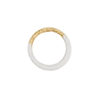 L GOLD/WHITE Bracelet en plaqué or et émail