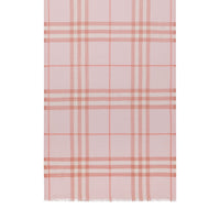 ALABASTER PINK Écharpe légère en laine et soie check