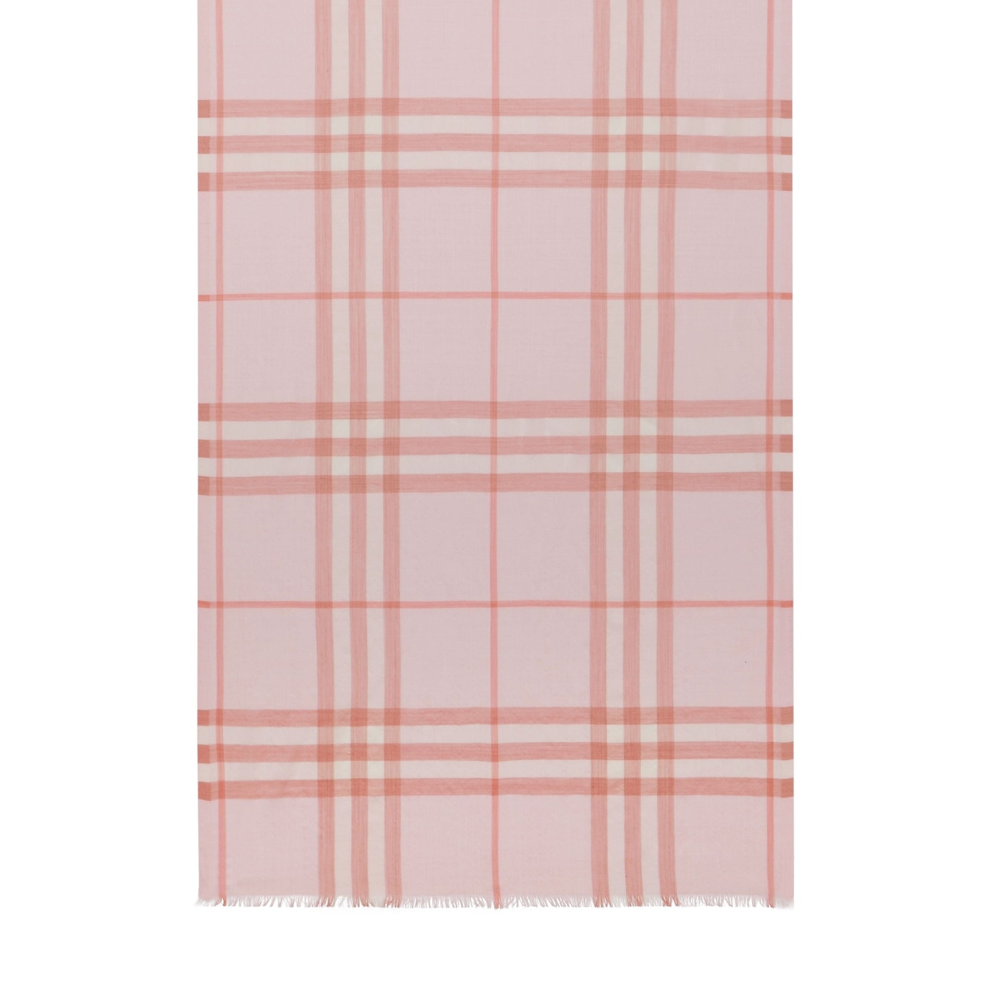 ALABASTER PINK Écharpe légère en laine et soie check