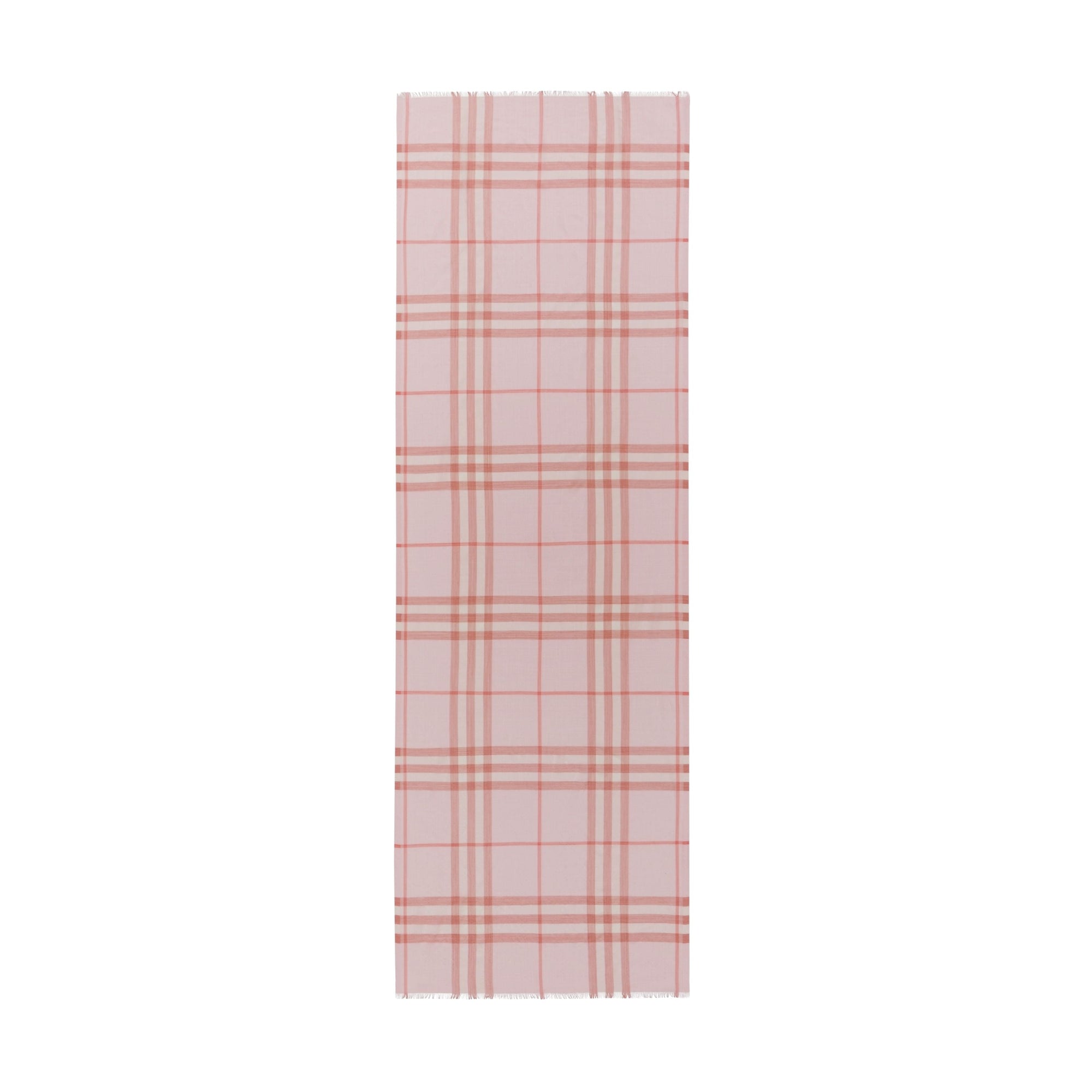 ALABASTER PINK Écharpe légère en laine et soie check