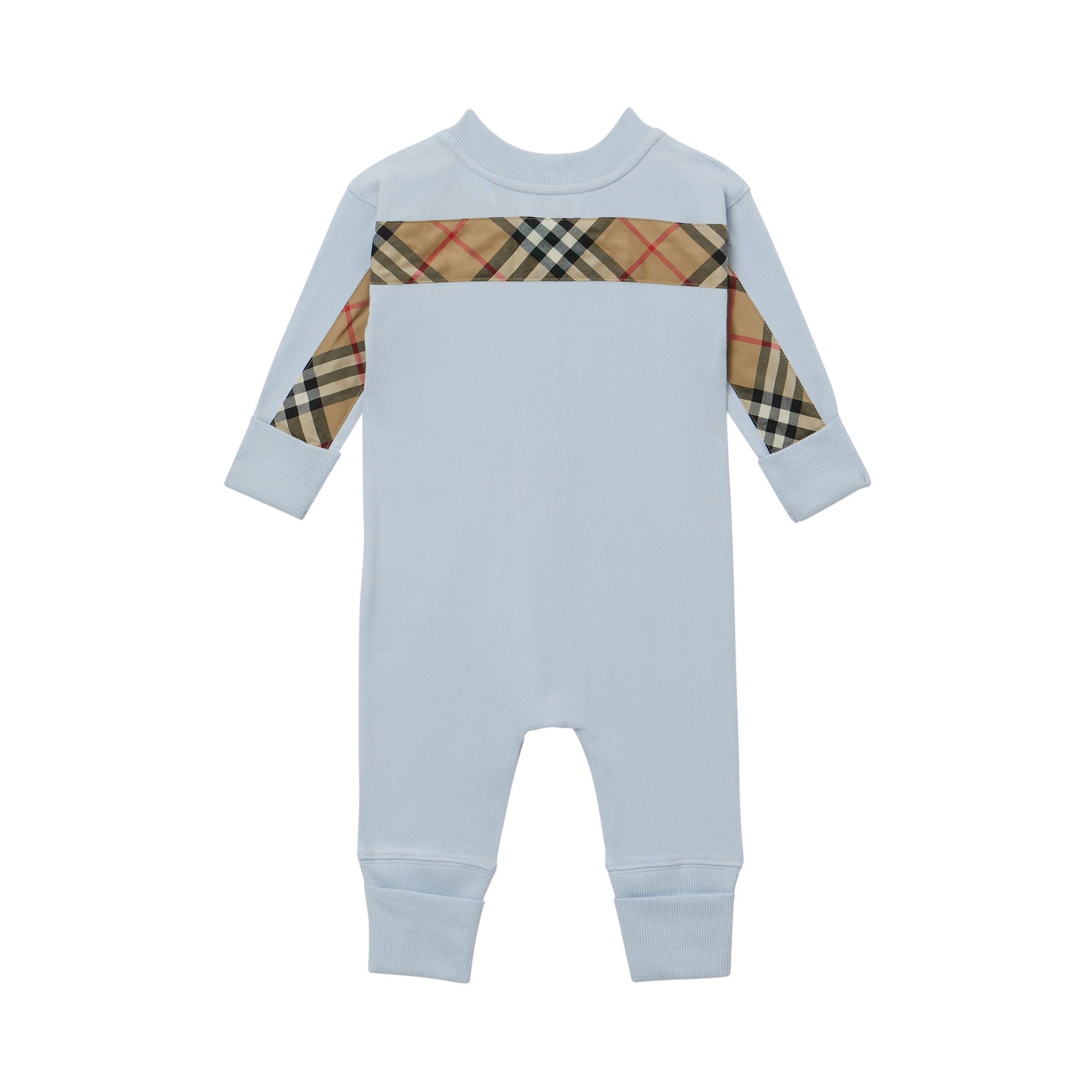 ICE BLUE Coffret cadeau trois pièces pour bébé en coton avec check
