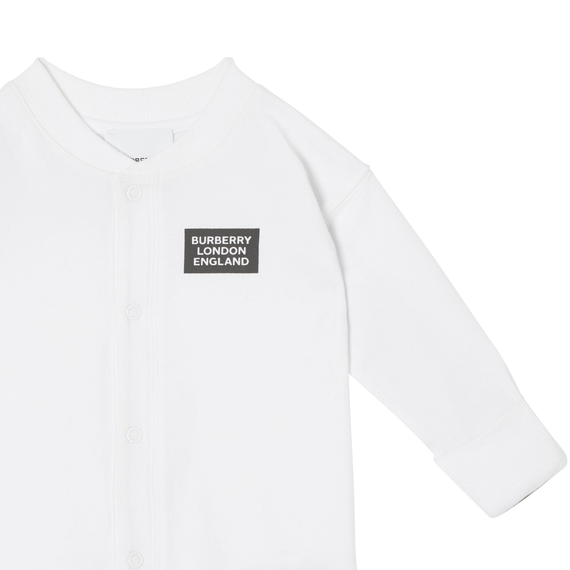 WHITE Coffret cadeau trois pièces pour bébé en coton avec check