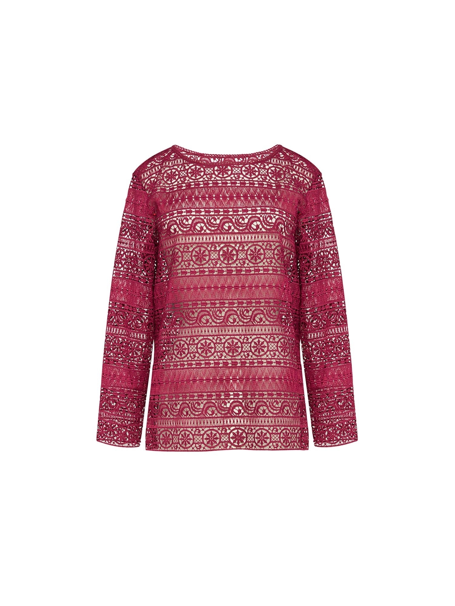 Top A.Ferretti en macramé - Bordeaux