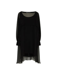 Robe mi-longue A.Ferretti en soie  - Noir